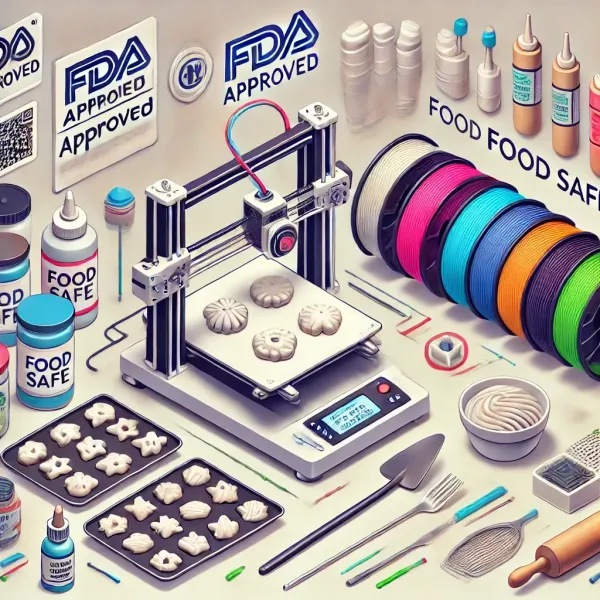 Filaments compatibles alimentaire